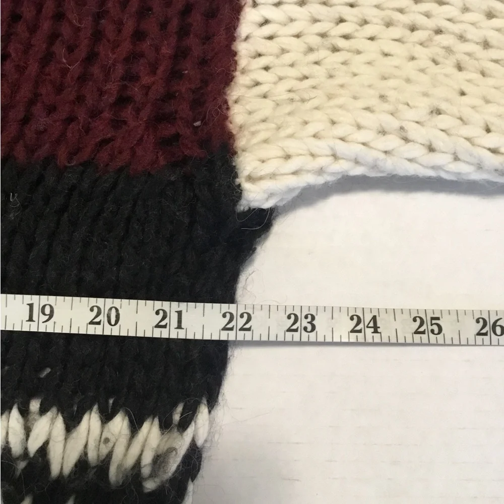 Ba&sh colorblock soft sweater LARGE Made in Italy